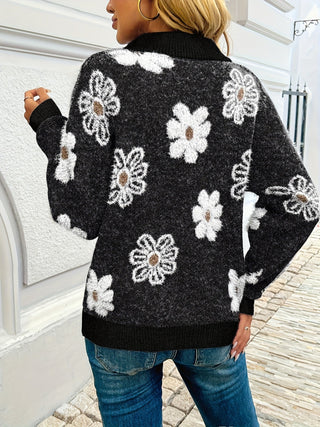 Monique™ – Cardigan fleuri doux intemporel élégant