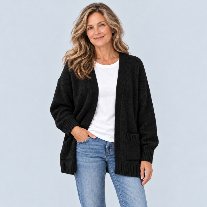 Madeleine™ – Cardigan Élégant à Devant Ouvert